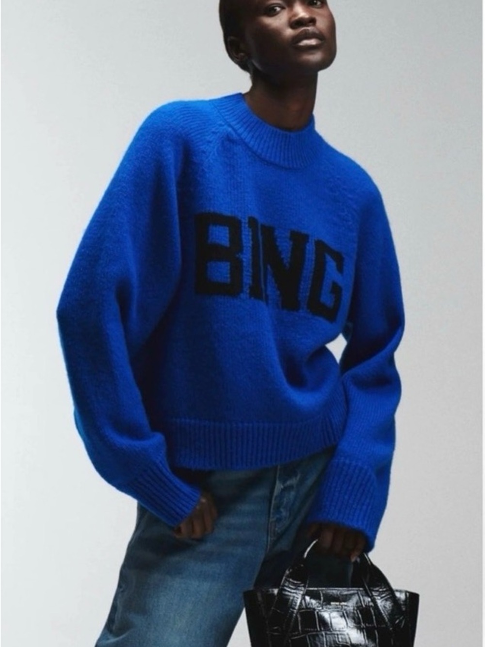 Anine Bing Kendrick Sweater Blue Sz XS